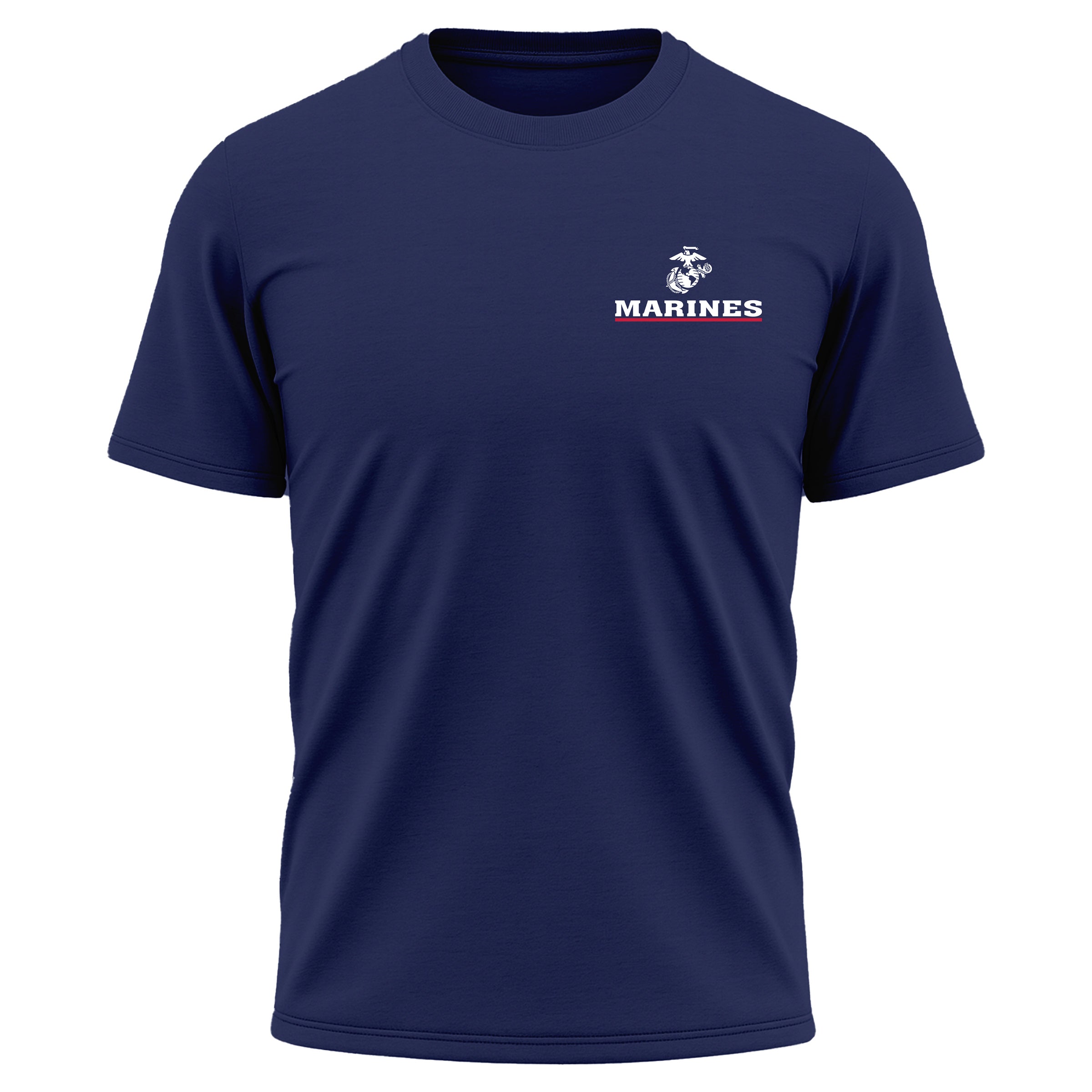 Navy USMC My Other Birthday Is November 10th performance T-shirt with Marines Red Line EGA chest seal 