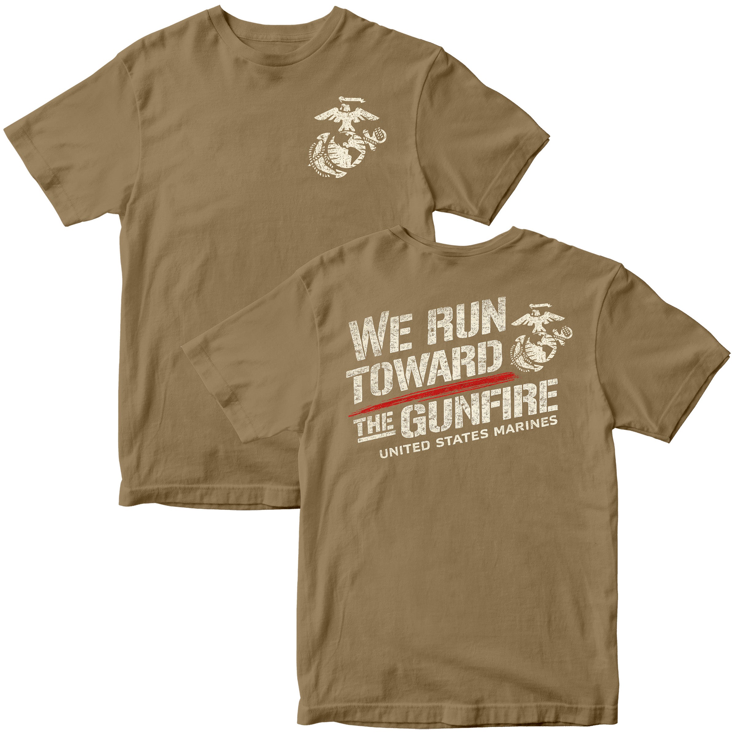 USMC “We Run Toward the Gunfire” T-Shirt