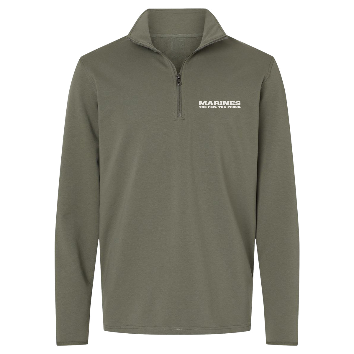 Marines The Few The Proud Silicone Patch Performance Quarter-Zip Pullover
