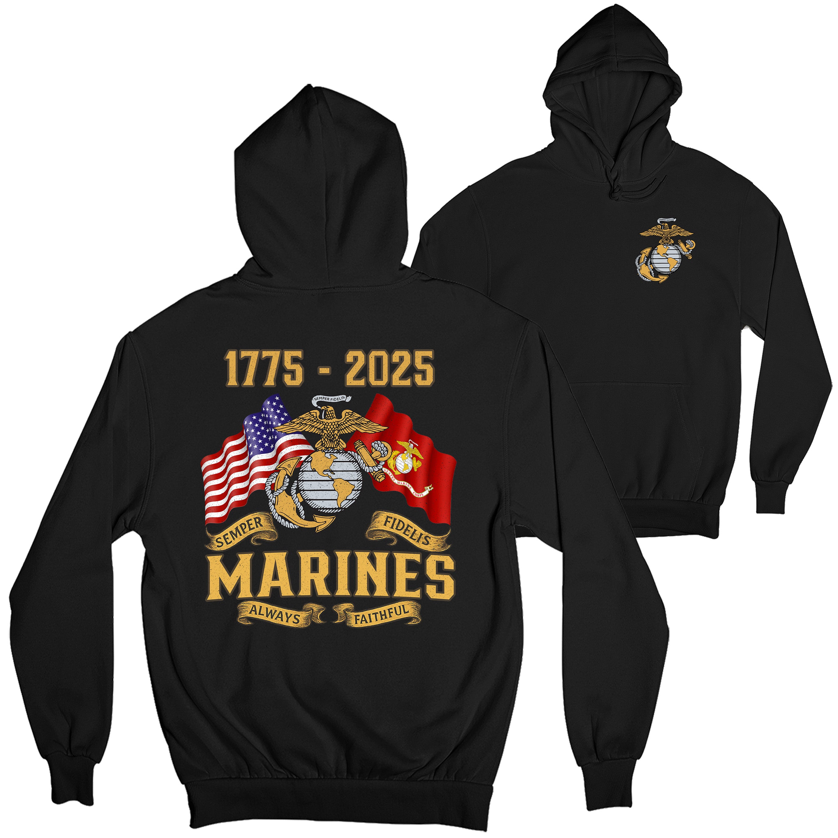 Marines 250 Years Semper Fi Hoodie