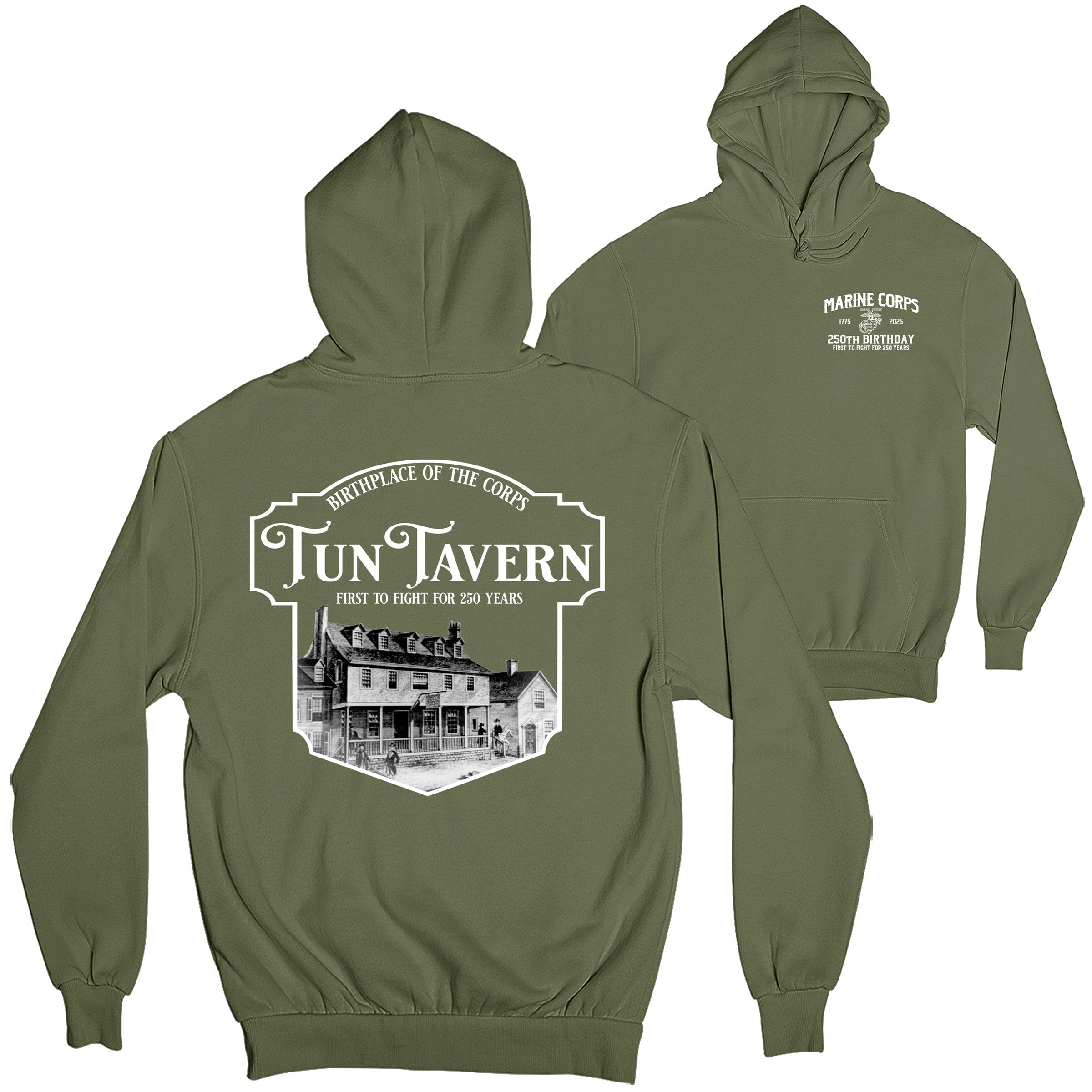 Marines 250th Birthday Tun Tavern Hoodie | Marine Corps Gift Shop