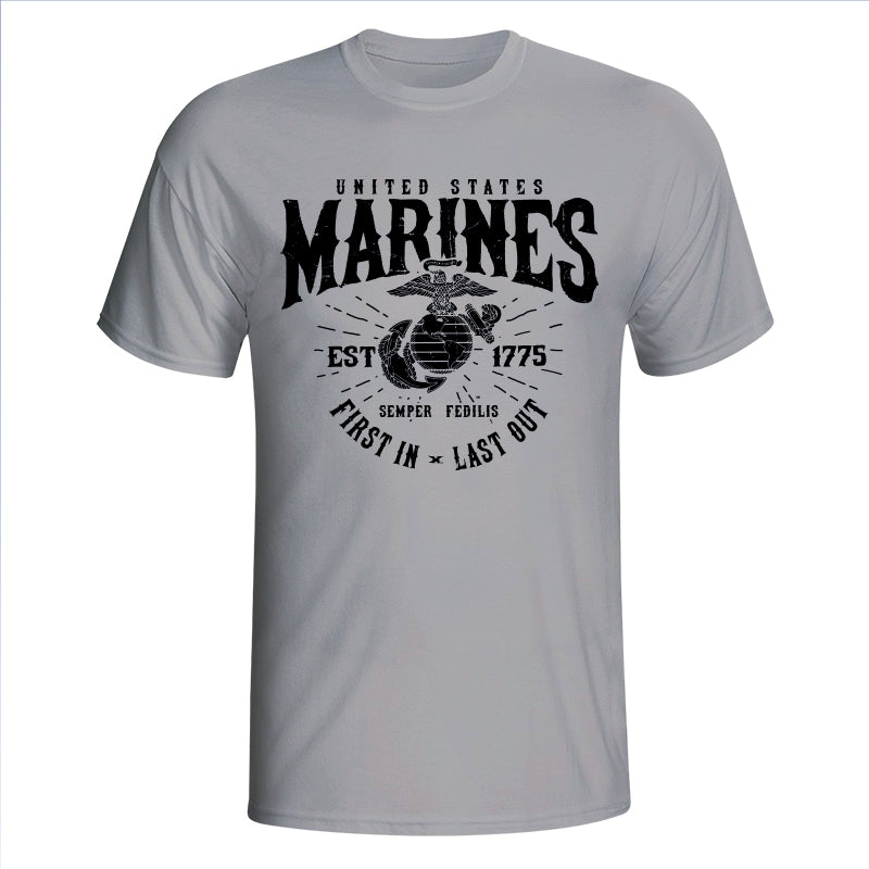 USMC Marines - First In Last Out T-Shirt