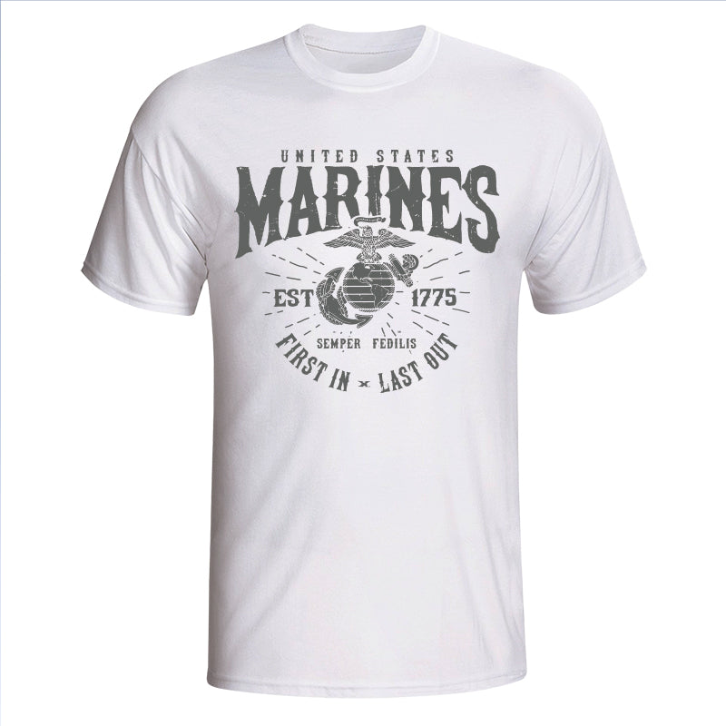 USMC Marines - First In Last Out T-Shirt