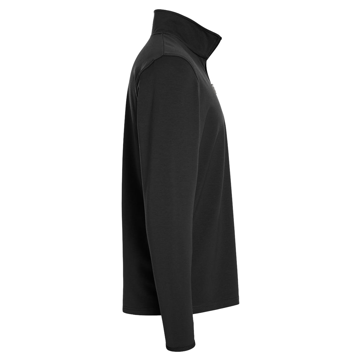 Side view of black U.S. Marines Global Guardian performance quarter-zip pullover 