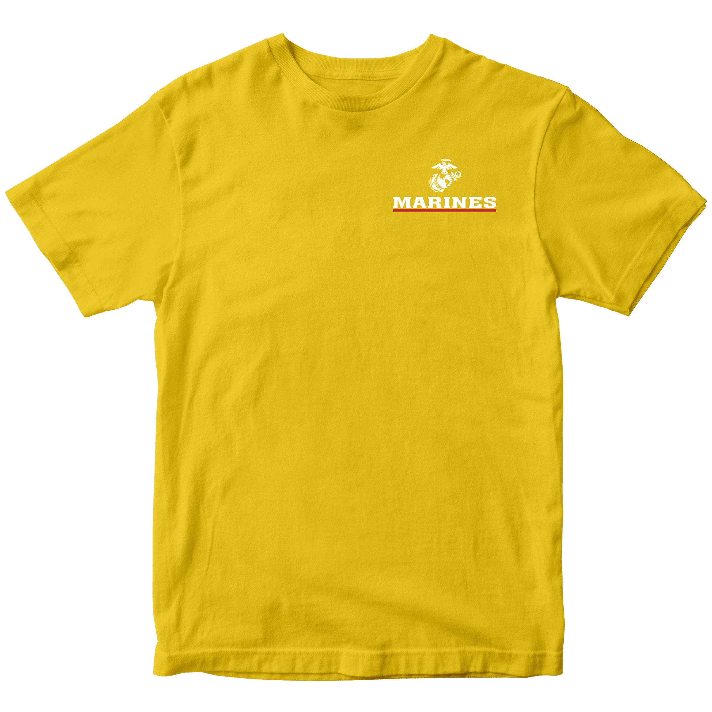 Gold USMC My Other Birthday Is November 10th T-shirt with Marines Red Line EGA chest seal