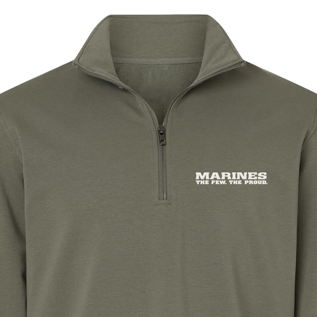 Marines The Few The Proud Silicone Patch Performance Quarter-Zip Pullover