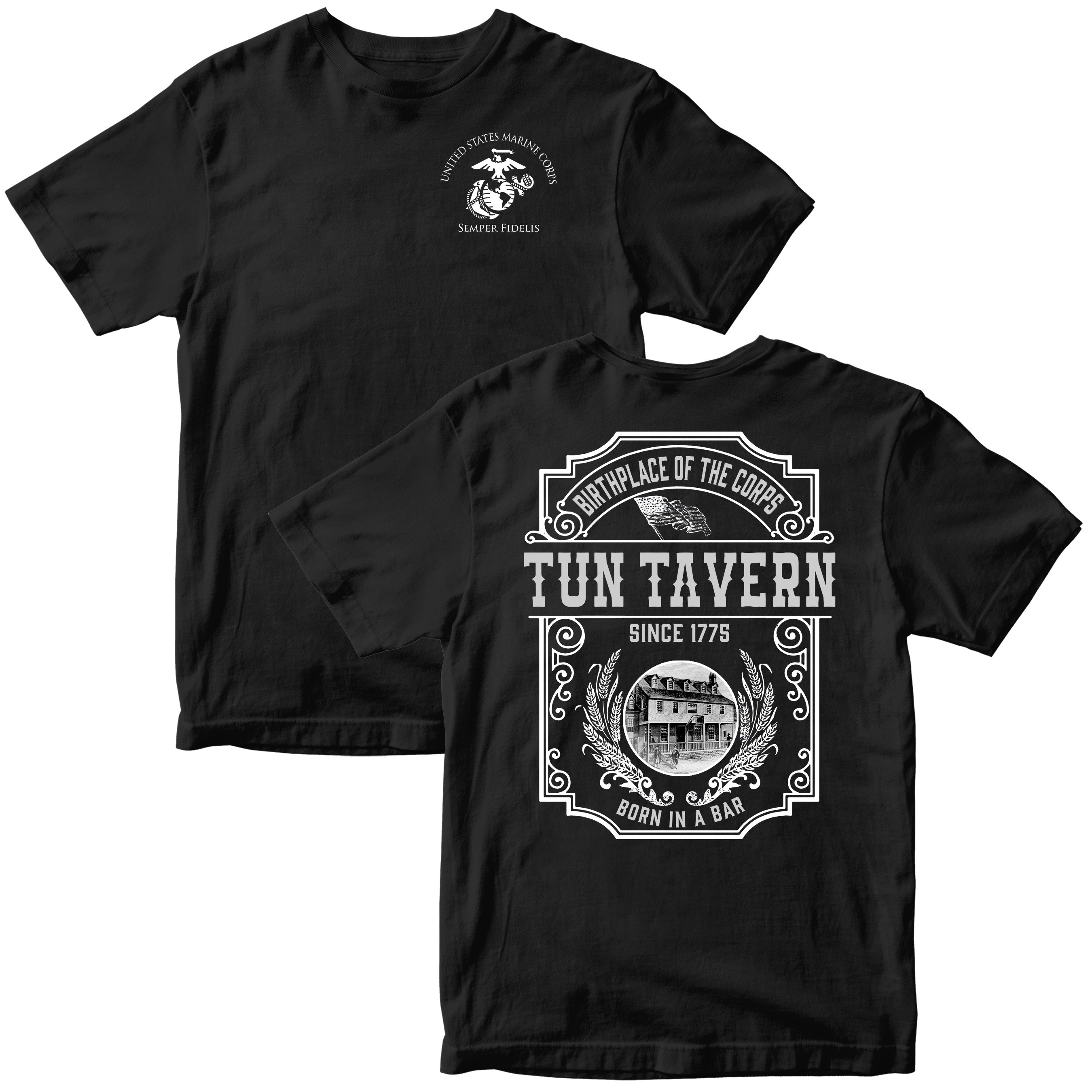 Marines Tun Tavern T-shirt <br> MADE IN USA