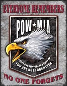 POW MIA Metal Sign