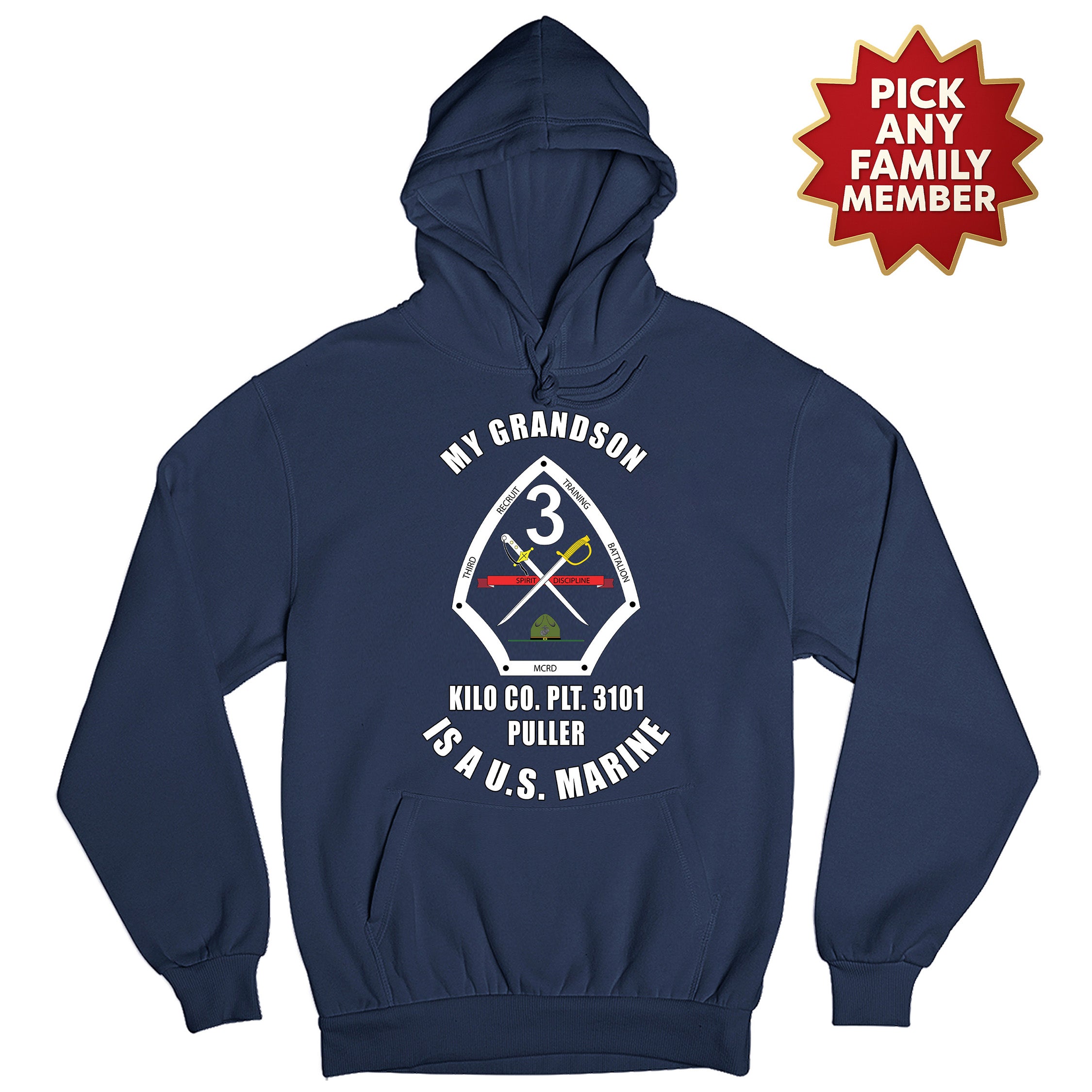 My Custom Marine Corps Family Day Graduation Hoodies