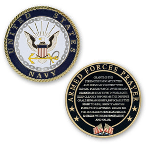 US Navy Prayer Coin, US Sailor gift for men or women, Navy Gift, gifts for Sailors, US Navy Challenge Coin, Prayer coin