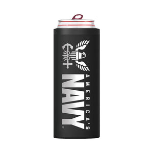 America's Navy Thin Can Cooler Black