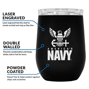 Navy - Stemless Wine Tumbler