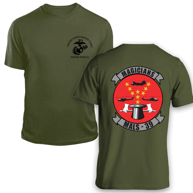 MALS-39 USMC Unit T-Shirt-(Magicians Version)