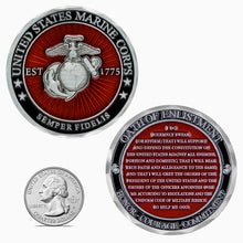 USMC Oath of Enlistment USMC Challenge Coin