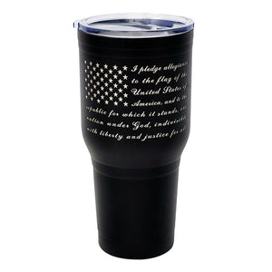 Pledge of Allegiance American Flag Tumbler