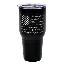 Pledge of Allegiance American Flag Tumbler