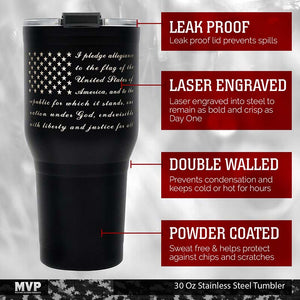 Pledge of Allegiance American Flag Tumbler