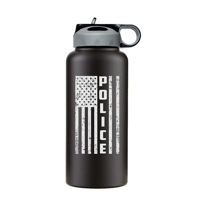 Police 32 oz water bottle, first responder water bottle, gift for police officer