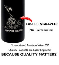 USMC Laser Engraved Water Bottle