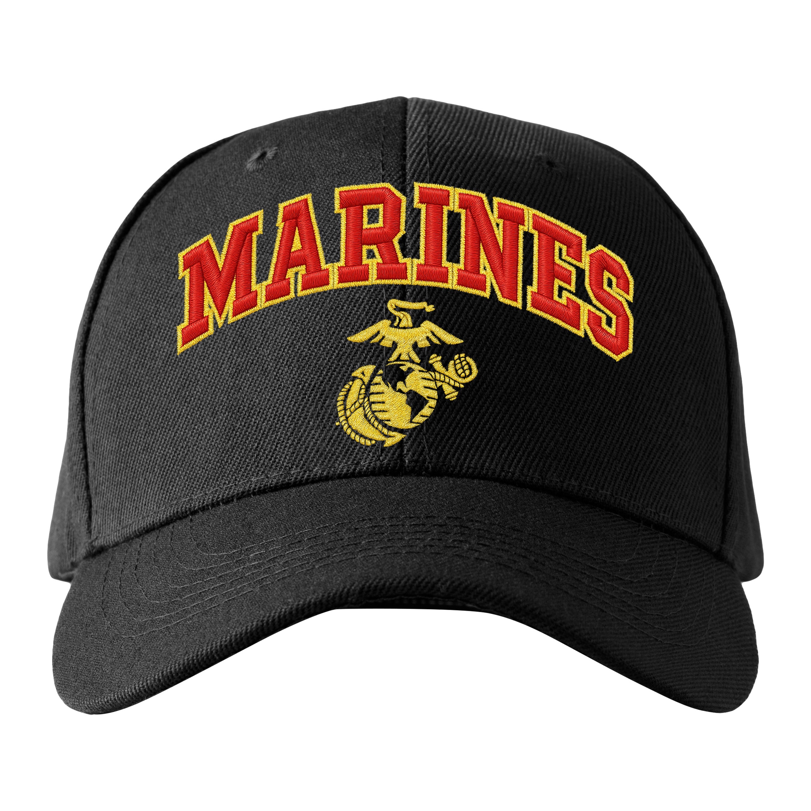 Marines Arch & Emblem Embroidered Hat <br> Flexible Fit USMC Cover