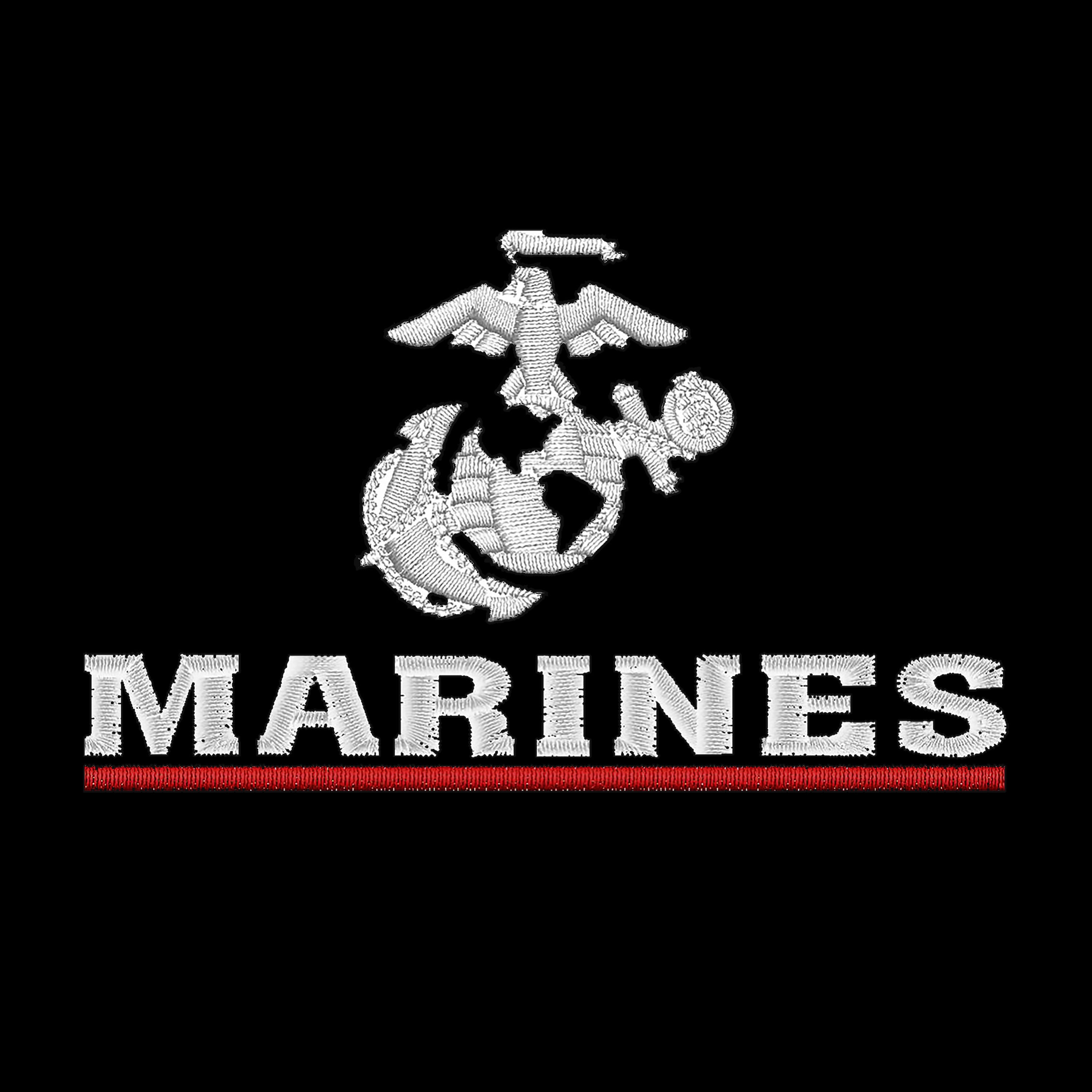 Embroidered Marines Red Line EGA Performance Polo