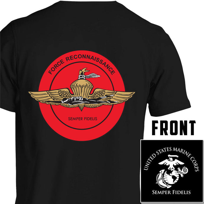 Force Reconnaissance USMC Unit T-Shirt, Force Reconnaissance logo, USMC gift ideas for men, Marine Corp gifts men or women Force Reconnaissance