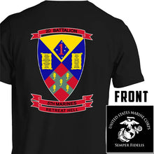 2dBn 5th Marines USMC Unit T-Shirt, 2ndBn 5th Marines logo, USMC gift ideas for men, Marine Corp gifts men or women 2nd Bn 5th Marines, Second Battalion Fifth Marines