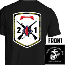 2/1 unit t-shirt, 2d Bn 1st Marines unit t-shirt, 2nd battalion 1st marines unit t-shirt, usmc unit t-shirt