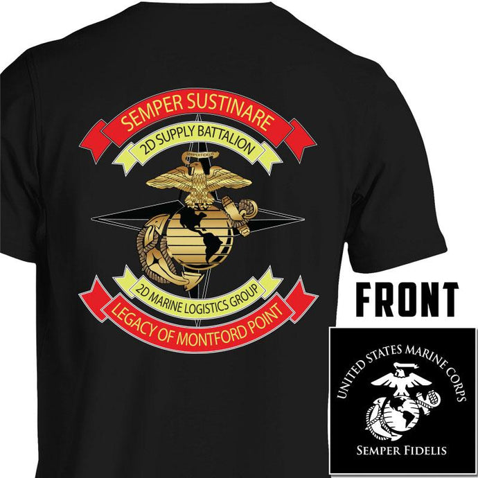 Second Supply Battalion USMC Unit T-Shirt, 2d Supply Bn USMC Unit Logo, USMC gift ideas for men, Marine Corp gifts men or women