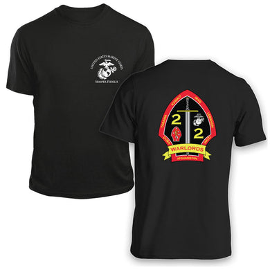 2dBn 2nd Marines USMC Unit T-Shirt, 2ndBn 2nd Marines logo, USMC gift ideas for men, Marine Corp gifts men or women 2nd Bn 2nd Marines, Second Battalion Second Marines