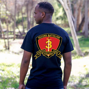 2dBn 3d Marines USMC Unit T-Shirt, 2ndBn 3rd Marines logo, USMC gift ideas for men, Marine Corp gifts men or women 2nd Bn 3rd Marines, Second Battalion Third Marines