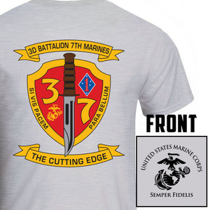 3rd Bn 7th Marines USMC Unit T-Shirt, 3rd Bn 7th Marines logo, USMC gift ideas for men, Marine Corp gifts men or women 3rd Bn 7th Marines