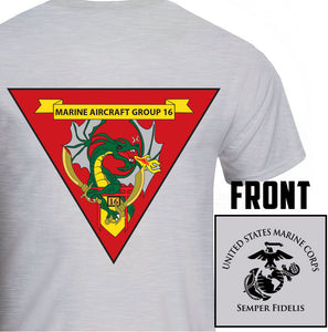 MAG-16 USMC Unit Long Sleeve T-Shirt, MAG-16 logo, USMC gift ideas for men, Marine Corp gifts men or women