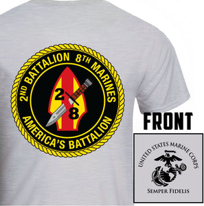 2nd Bn 8th Marines USMC Unit T-Shirt, 2nd Bn 8th Marines logo, USMC gift ideas for men, Marine Corp gifts men or women 2nd Bn 8th Marines 2d Bn 8th Marines 