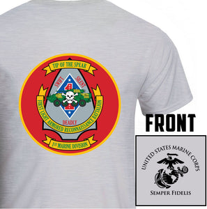 1st LAR Unit T-shirt, 1st Light Armored Reconnaissance Battalion,  1st Light Armored Reconnaissance Battalion unit t-shirt, USMC Custom Unit Gear, USMC Custom Unit T-shirt