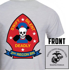 2nd Reconnaissance Battalion (2nd Recon) USMC Unit T-Shirt, 2nd Recon USMC Unit Logo, USMC gift ideas for men, Marine Corp gifts men or women 2D RECON Bn, 2d Reconnaissance Bn