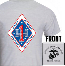 1st Combat Engineer Battalion (1st CEB) USMC Unit T-Shirt, 1st CEB USMC Unit Logo, USMC gift ideas for men, Marine Corp gifts men or women 1st CEB, 1st Combat Engineer Battalion