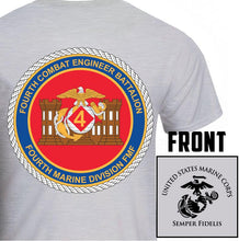 4th CEB USMC Unit T-Shirt, 4th CEB logo, USMC gift ideas for men, Marine Corp gifts men or women