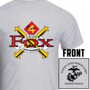 Fox Co 2nd Battalion 14th Marines USMC Unit T-Shirt-