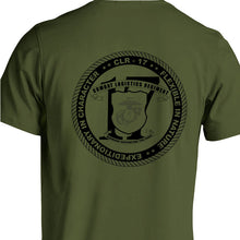 Combat Logistics Regiment Unit Logo OD Green Short Sleeve T-Shirt