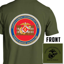 4th CEB USMC Unit T-Shirt, 4th CEB logo, USMC gift ideas for men, Marine Corp gifts men or women