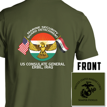 Marine Security Guard Detachment Erbil Iraq USMC Unit T-shirt, MSG DET Erbil, Iraq Marines Unit T-shirt, Marine Security Guard Detachment Erbil Iraq Unit T-shirt, USMC Unit T-shirt