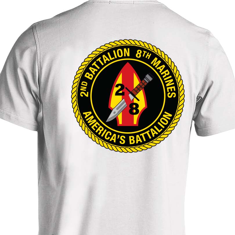 2nd Bn 8th Marines USMC Unit T-Shirt, 2nd Bn 8th Marines logo, USMC gift ideas for men, Marine Corp gifts men or women 2nd Bn 8th Marines 2d Bn 8th Marines 