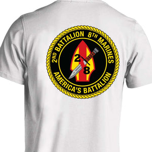 2nd Bn 8th Marines USMC Unit T-Shirt, 2nd Bn 8th Marines logo, USMC gift ideas for men, Marine Corp gifts men or women 2nd Bn 8th Marines 2d Bn 8th Marines 