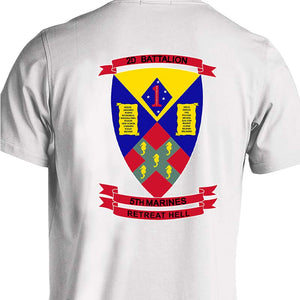 2dBn 5th Marines USMC Unit T-Shirt, 2ndBn 5th Marines logo, USMC gift ideas for men, Marine Corp gifts men or women 2nd Bn 5th Marines, Second Battalion Fifth Marines