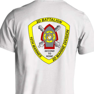 Second Battalion Tenth Marines USMC Unit ladie's T-Shirt, 2/10 USMC Unit logo, USMC gift ideas for women, Marine Corp gifts for women or men 2nd Battalion 10th Marines