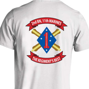 2dBn 11th Marines USMC Unit T-Shirt, 2ndBn 11th Marines logo, USMC gift ideas for men, Marine Corp gifts men or women 2nd Bn 11th Marines, Second Battalion Eleventh Marines