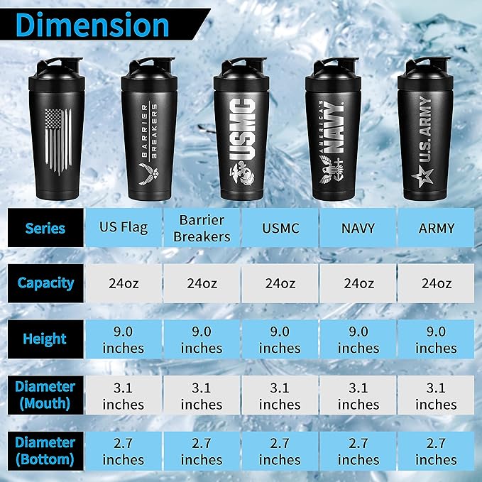 USMC - 24oz Shaker Bottle