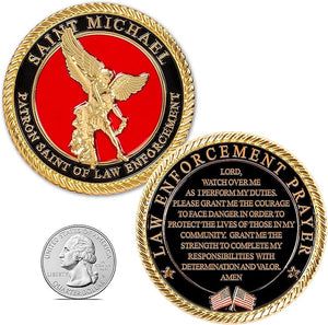 St. Michael - Patron Saint of Law Enforcement - Prayer Coin