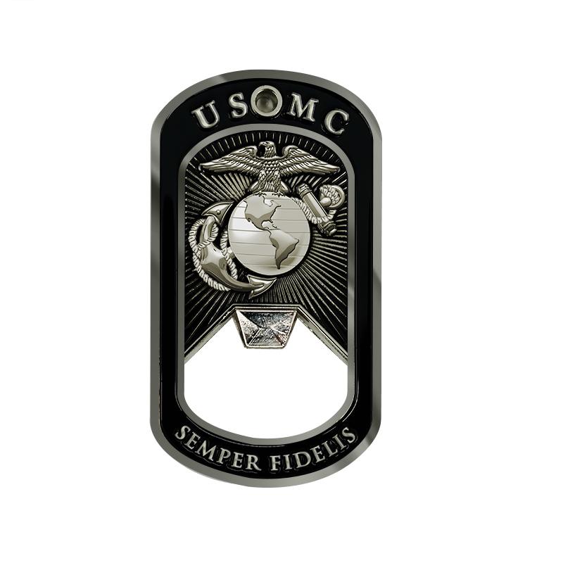 USMC Tun Tavern Dog Tag Bottle Opener- Marine Corps Birthday Challenge Coin back side